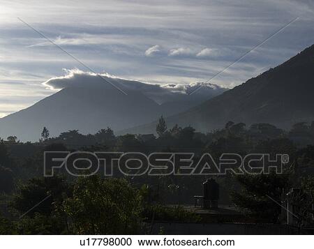 Stock Image -  guatemala clouds over san pedro la laguna latin. Fotosearch