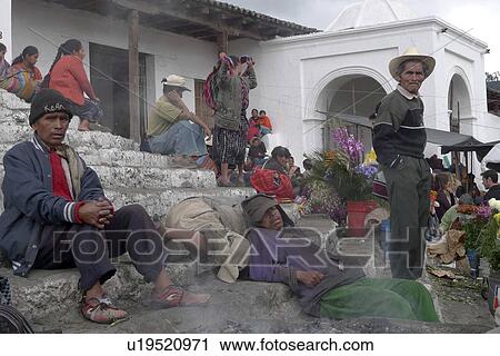 Stock Image -  guatemala drunken men steps catholic church day. Fotosearch