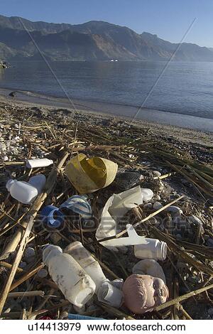 Stock Photo -  guatemala lake atitlan seen san pedro garbage. Fotosearch