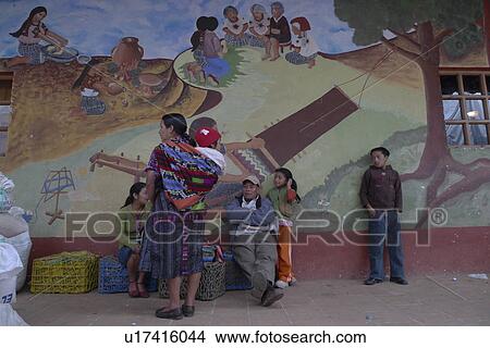 guatemala mayan indians relaxing in front murals View Large Photo Image Picture - guatemala mayan indians relaxing in front murals. Fotosearch