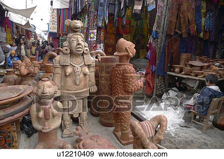 Stock Photo -  guatemala mayan style statues sale market latin. Fotosearch