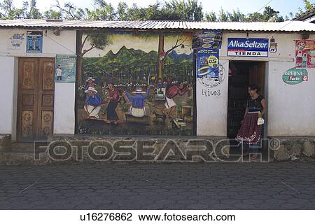 Stock Image -  guatemala murals depicting mayan way life . Fotosearch