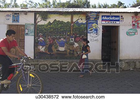 Stock Image -  guatemala murals depicting mayan way life san la. Fotosearch