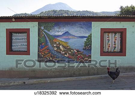 Stock Image -  guatemala san juan la laguna mural depicting way. Fotosearch