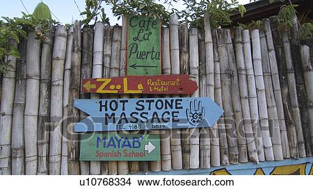 Picture -  guatemala san pedro la laguna lake atitlan signs. Fotosearch