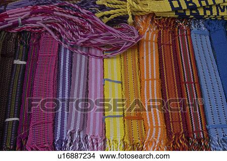 Picture -  guatemala woven bracelets sale in santiago de on. Fotosearch