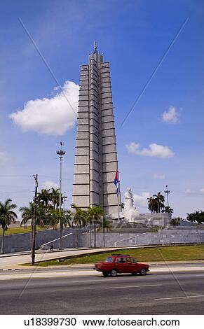 Stock Image -  havana capitol city cuba auto passing revolution. Fotosearch