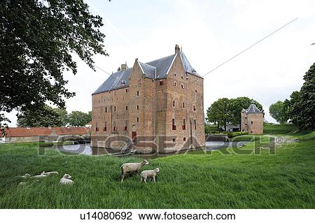 Stock Image -  holland noort brabant north toll castle slot. Fotosearch