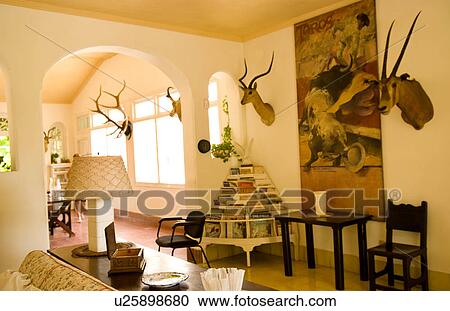Stock Image -  home interior historical writer ernest hemingway. Fotosearch