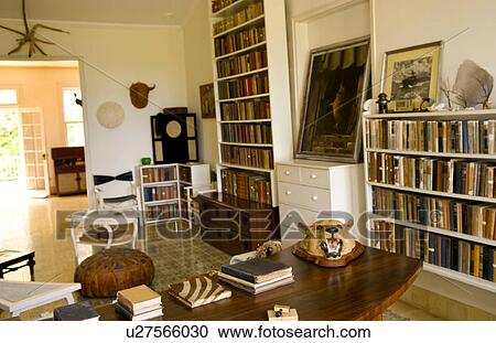 Stock Image -  home interior historical writer ernest hemingway. Fotosearch