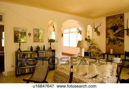 home interior historical writer ernest hemingway View Large Photo Image Stock Photo - home interior historical writer ernest hemingway. Fotosearch