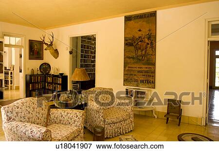 Stock Photo -  home interior historical writer ernest hemingway. Fotosearch