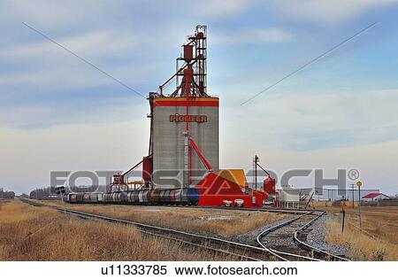 Stock Photography -  horozontal image concrete grain storage facility. Fotosearch