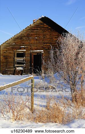 Stock Photo -  house winter home vertical landscape image old. Fotosearch