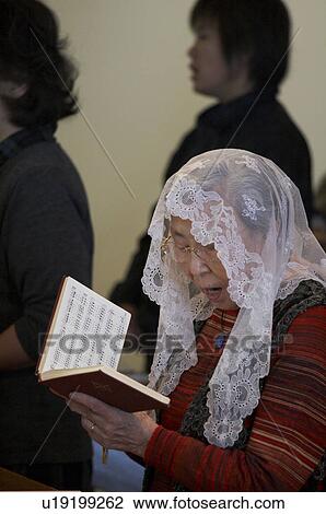 Stock Image -  japan catholic church tomakomai hokkaido sunday. Fotosearch