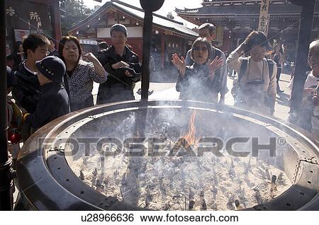 Stock Photograph -  japan sensoji buddhist temple dedicated kannon. Fotosearch