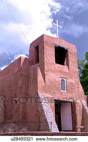 ld adobe san miguel church oldest structure in usa View Large Photo Image Stock Image - ld adobe san miguel church oldest structure in usa. Fotosearch
