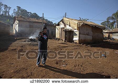 Stock Image -  man brazil aldeia tekoa pyau guarani mbya slum . Fotosearch