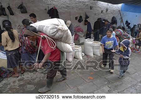 man guatemala carrying heavy load market central View Large Photo Image Stock Photography - man guatemala carrying heavy load market central . Fotosearch