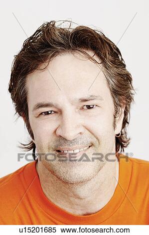 man portrait mature smiling 40-44 years brown View Large Photo Image Stock Photography - man portrait mature smiling 40-44 years brown. Fotosearch