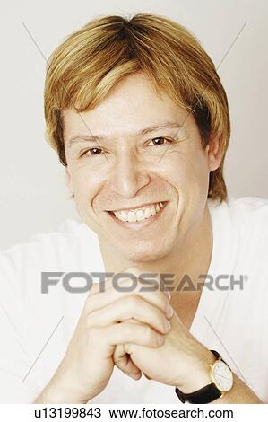 man portrait mid adult smiling 35-39 years blond View Large Photo Image Stock Image - man portrait mid adult smiling 35-39 years blond. Fotosearch