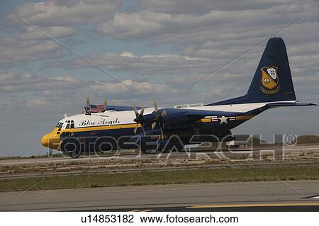Stock Image -  marines c130j30 american flag airshow military. Fotosearch