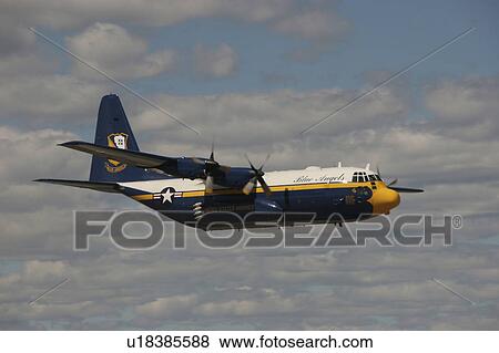 marines c130j30 blue angels airshow military View Large Photo Image Stock Photo - marines c130j30 blue angels airshow military. Fotosearch