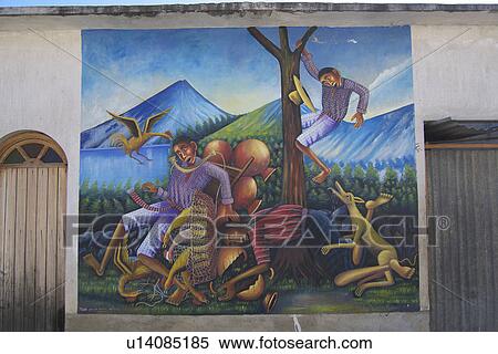 Stock Photography - murals depicting mayan way life san la guatemala . Fotosearch