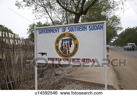 Stock Photograph -  office south sudan government sign juba . Fotosearch