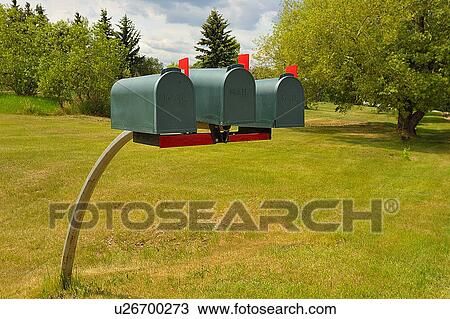 office three rural mail boxes same kind size red View Large Photo Image Stock Image - office three rural mail boxes same kind size red. Fotosearch