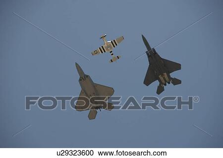 p51 mustang f22 raptor f15e strike eagle airshow View Large Photo Image Stock Image - p51 mustang f22 raptor f15e strike eagle airshow. Fotosearch