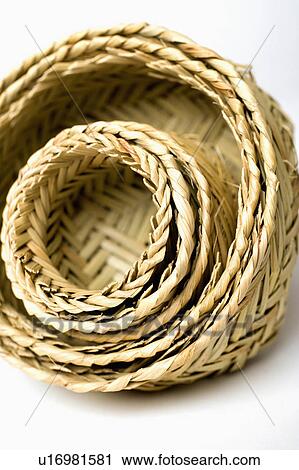 Stock Image -  people art high angle view wicker baskets craft. Fotosearch