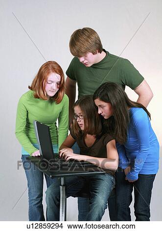 Picture -  people child internet person face children kid. Fotosearch