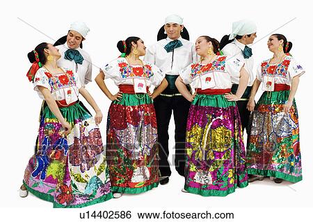 Stock Photograph -  people group young in typical mexican costume. Fotosearch
