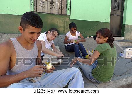 Stock Photo -  people guatemala el paraiso in zona 18 city one . Fotosearch