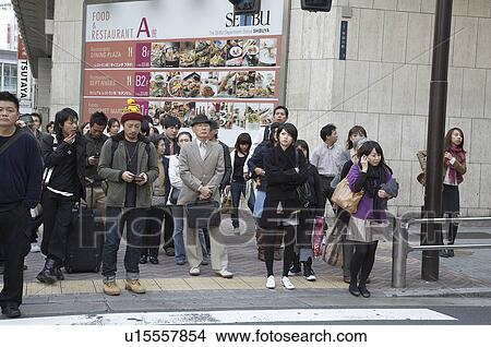 people japan shibuya tokyo waiting cross street View Large Photo Image Picture - people japan shibuya tokyo waiting cross street . Fotosearch