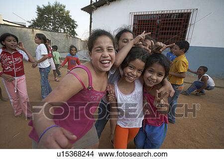 Picture -  school children brazil social education nucleus . Fotosearch