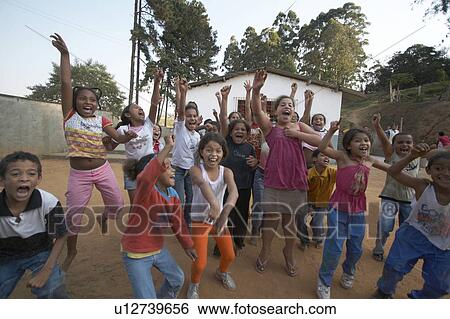 Stock Photograph -  school children brazil social education nucleus . Fotosearch