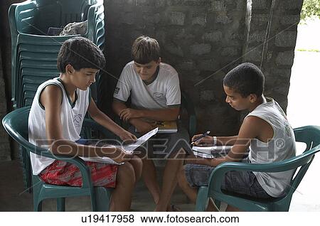 Stock Photo -  school children brazil work apaeb small farmers . Fotosearch