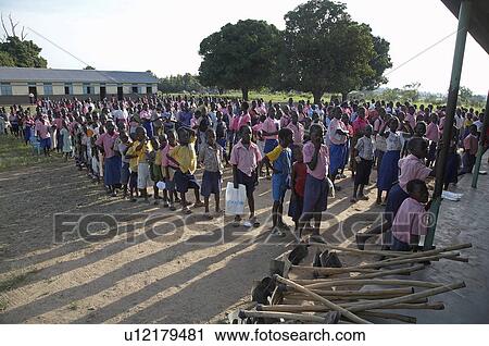 Stock Image -  school children south sudan lutaya primary . Fotosearch