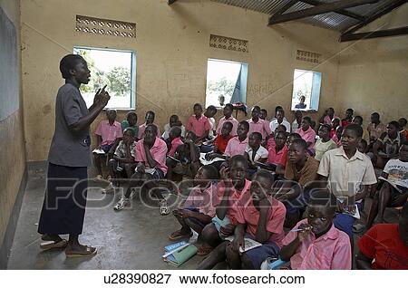 Stock Photo -  school children south sudan lutaya primary 2005 . Fotosearch
