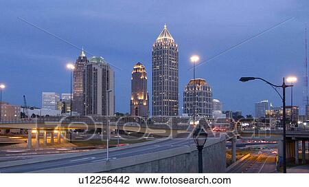 skyline view midtown atlanta new in foreground View Large Photo Image Stock Image - skyline view midtown atlanta new in foreground. Fotosearch