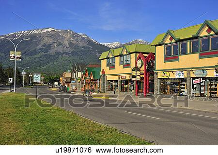 Stock Photograph -  summer this morning landscape main street . Fotosearch