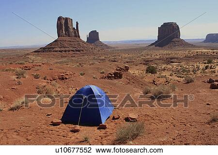 Stock Image -  usa monument valley camping tent in utah arizona. Fotosearch