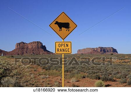 usa monument valley open range sign utah arizona View Large Photo Image Stock Image - usa monument valley open range sign utah arizona. Fotosearch
