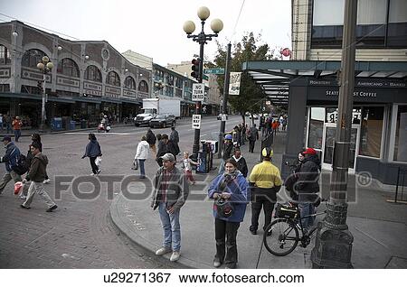 usa washington state seattle city scape street View Large Photo Image Stock Photo - usa washington state seattle city scape street. Fotosearch