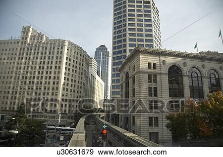 Stock Photo -  usa washington state seattle city scape store. Fotosearch