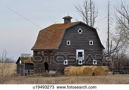 Stock Image -  vintage horozontal landscape image barn farmland. Fotosearch