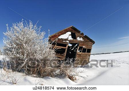 vintage winter horozontal image derelict old View Large Photo Image Picture - vintage winter horozontal image derelict old. Fotosearch