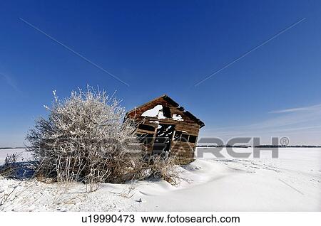 Stock Image -  vintage winter horozontal image derelict old. Fotosearch